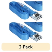 2 pack Hyper Tough 13 ft x 1 in Cam Buckle Lashing Strap Tie Down, 200 lbs., 2 Straps
