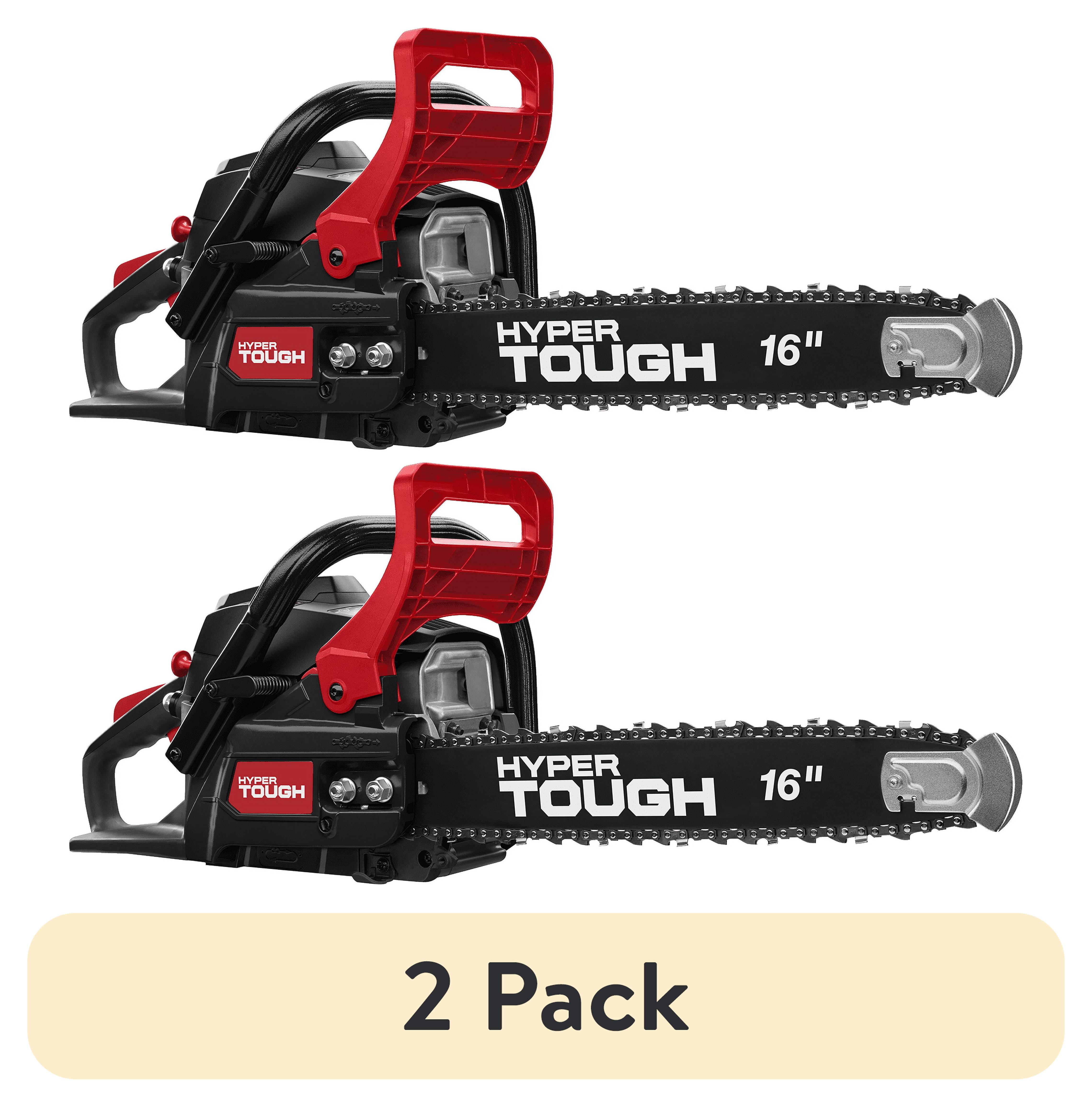 2 pack) Hyper Tough 16-inch Gas Chainsaw 38cc 2-Cycle Engine