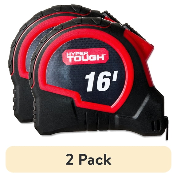 (2 pack) Hyper Tough 16ft. Self Lock Steel Tape Measure