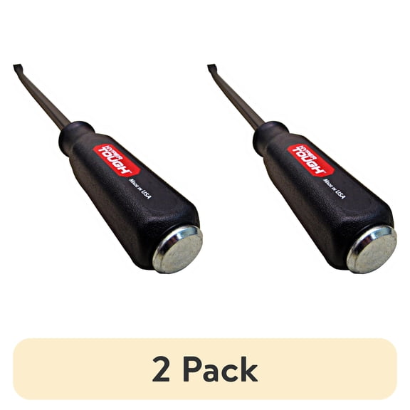(2 pack) Hyper Tough 17-Inch Steel Pry Bar with Metal Striking Cap