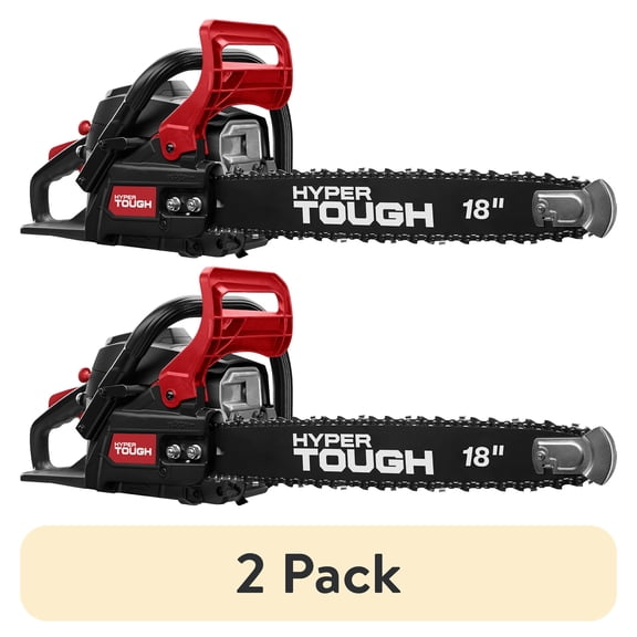 (2 pack) Hyper Tough 18-inch Gas Chainsaw 38cc 2-Cycle Engine