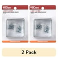 thumbnail image 1 of (2 pack) Hyper Tough 2-1/2 inch. x 2-1/2 inch. Double Wide Corner Brace, Steel, Zinc Plated (2 Pack), 2.5 X 1.5 X 0.071 inch, 1 of 9