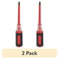 thumbnail interactive-video image 1 of (2 pack) Hyper Tough 2-Pack Soft-Grip Insulated Screwdriver Set, 1/4-Inch Slotted and #2 Phillips, 1 of 15
