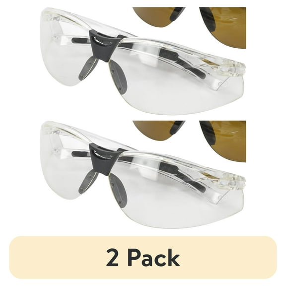 (2 pack) Hyper Tough 2-Pack Safety Glasses with UV Protection Lightweight ANSI Z87.1 Impact-Resistant Lens