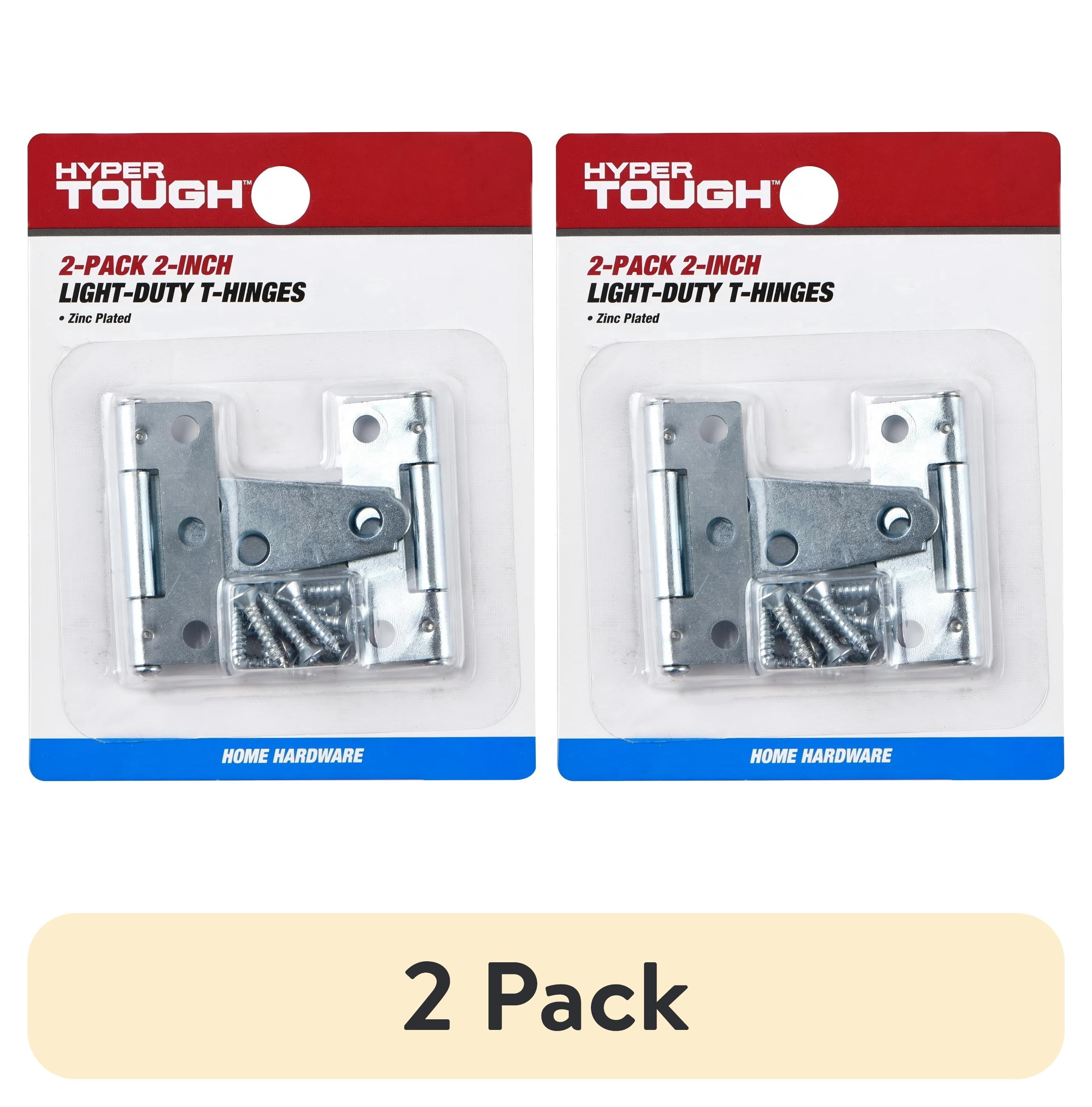 (2 pack) Hyper Tough 2 inch. Light Tee Hinge, Zinc Plated (2 Pack)