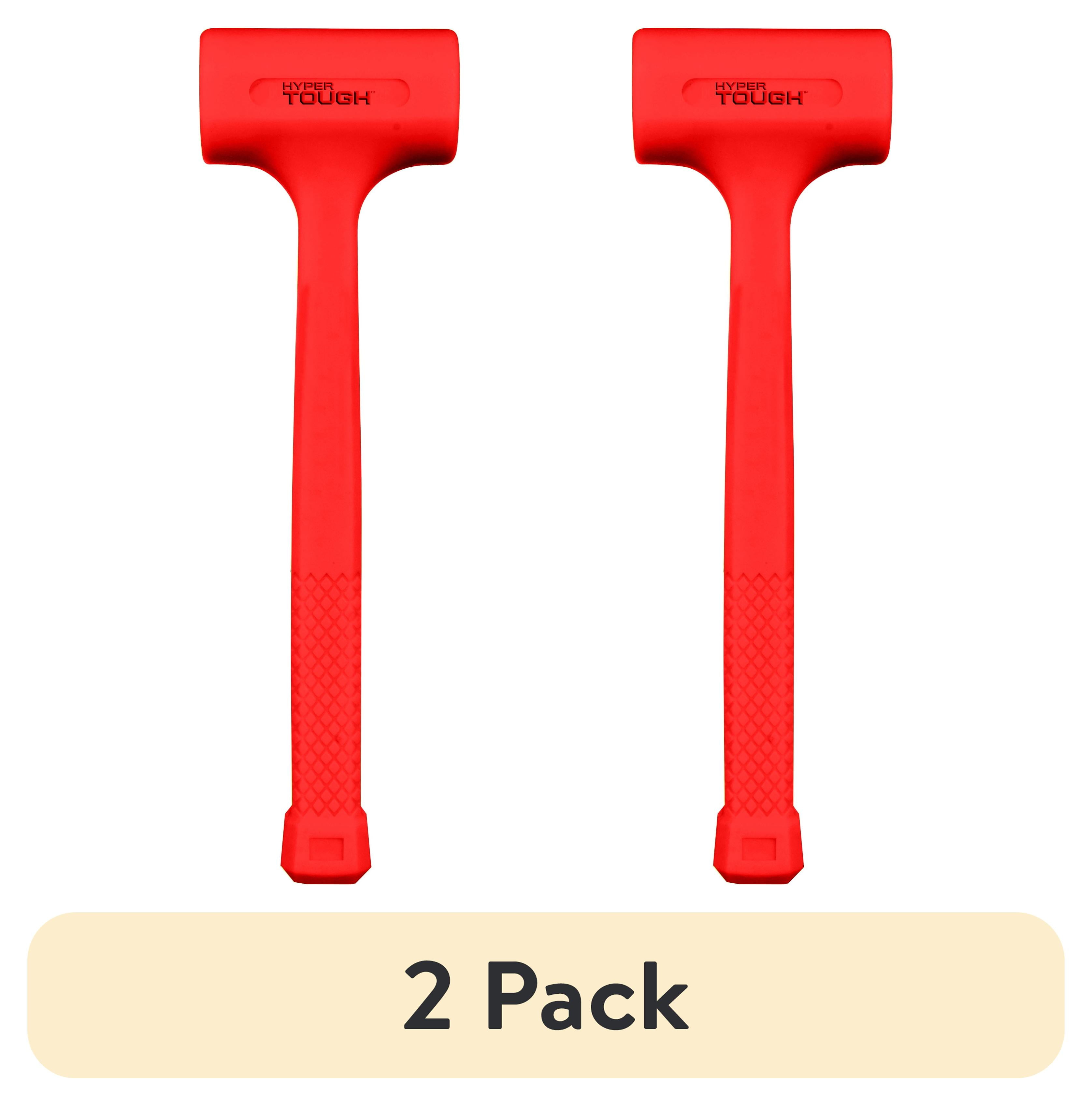 (2 pack) Hyper Tough 2 lb Non-Marring Dead Blow Hammer with Poly Face and Non-Slip Handle