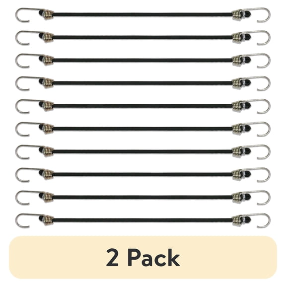 (2 pack) Hyper Tough 20 Pack, 10 inch Mini Bungee Cord Set in Plastic Jar