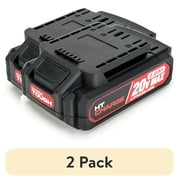 (2 pack) Hyper Tough 20V Max 2.0Ah Lithium-Ion Rechargeable Battery, New Condition