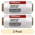 thumbnail image 1 of (2 pack) Hyper Tough 225 feet All-purpose Twisted Polypropylene Mason Line Rope, White, Garden Planting, 1 of 12