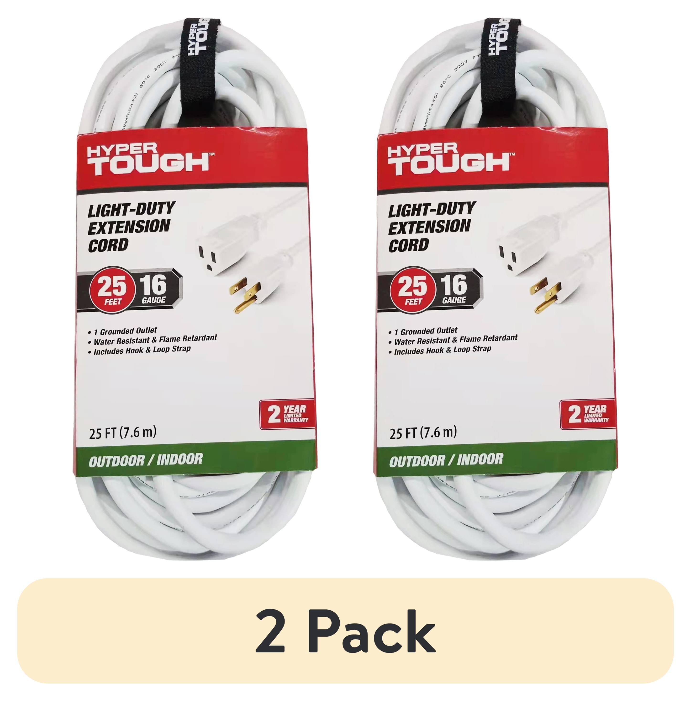 Hyper Tough 25FT 16/3 Outdoor Extension Cord Green 125V 13A