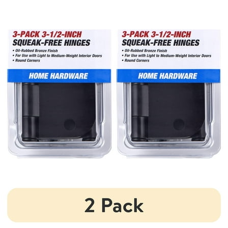(2 pack) Hyper Tough 3-1/2 in. x 5/8 in. New Oil Rubbed Bronze Squeak-Free Door Hinge, 3-Pack