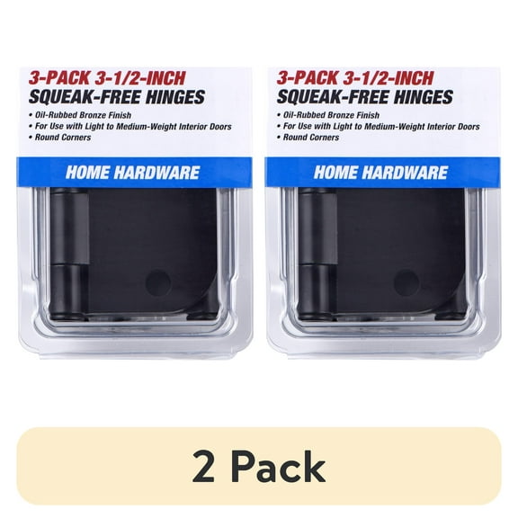 (2 pack) Hyper Tough 3-1/2 in. x 5/8 in. New Oil Rubbed Bronze Squeak-Free Door Hinge, 3-Pack