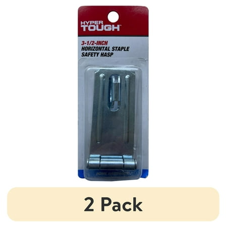 (2 pack) Hyper Tough 3.5 in. Horizontal Staple Safety Hasp, Zinc Plated