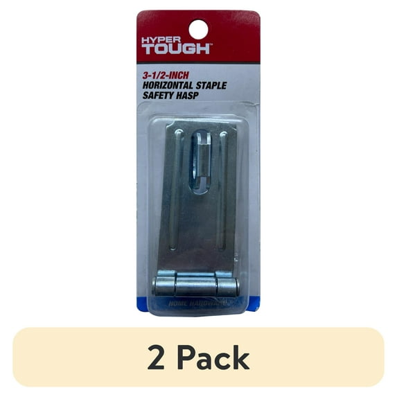 (2 pack) Hyper Tough 3.5 in. Horizontal Staple Safety Hasp, Zinc Plated