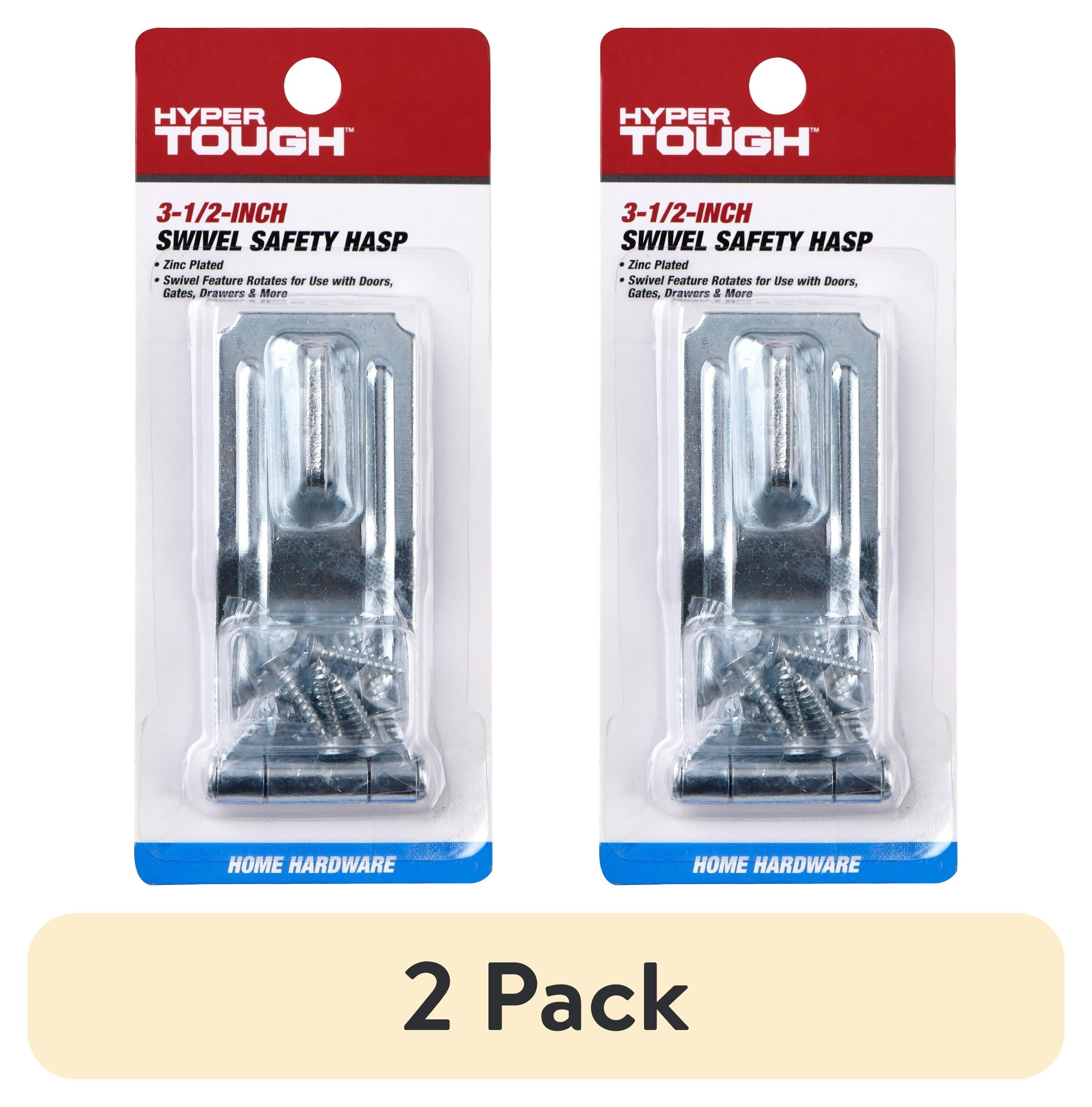 (2 pack) Hyper Tough 3.5 inch. Swivel Safety Hasp, Zinc Plated