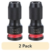 (2 pack) Hyper Tough Quick Release 3/8 inch to 1/4 inch Drive Interchangeable Impact Adapter