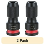 (2 pack) Hyper Tough 3/8 inch Drive to 1/4 inch Drive Quick Release Feature Interchangeable Impact Adapter, New Condition