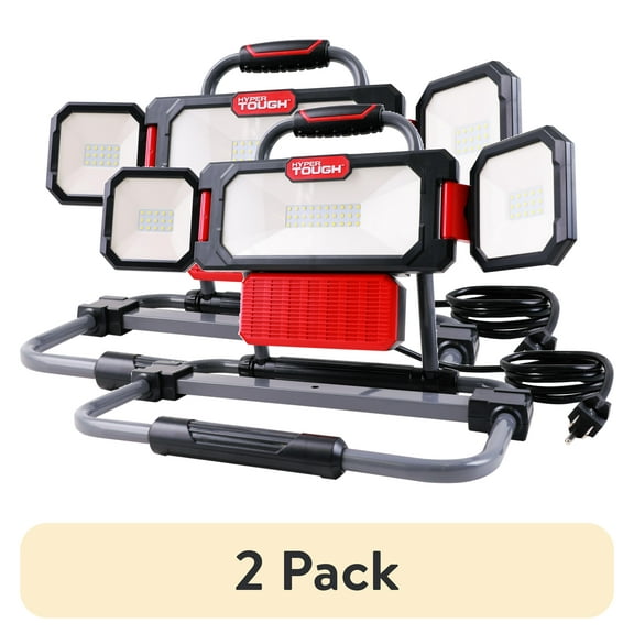 (2 pack) Hyper Tough LED Work Light, 3000 Lumens, Multidirectional Lighting, Powder Coated Frame, 1-Pack