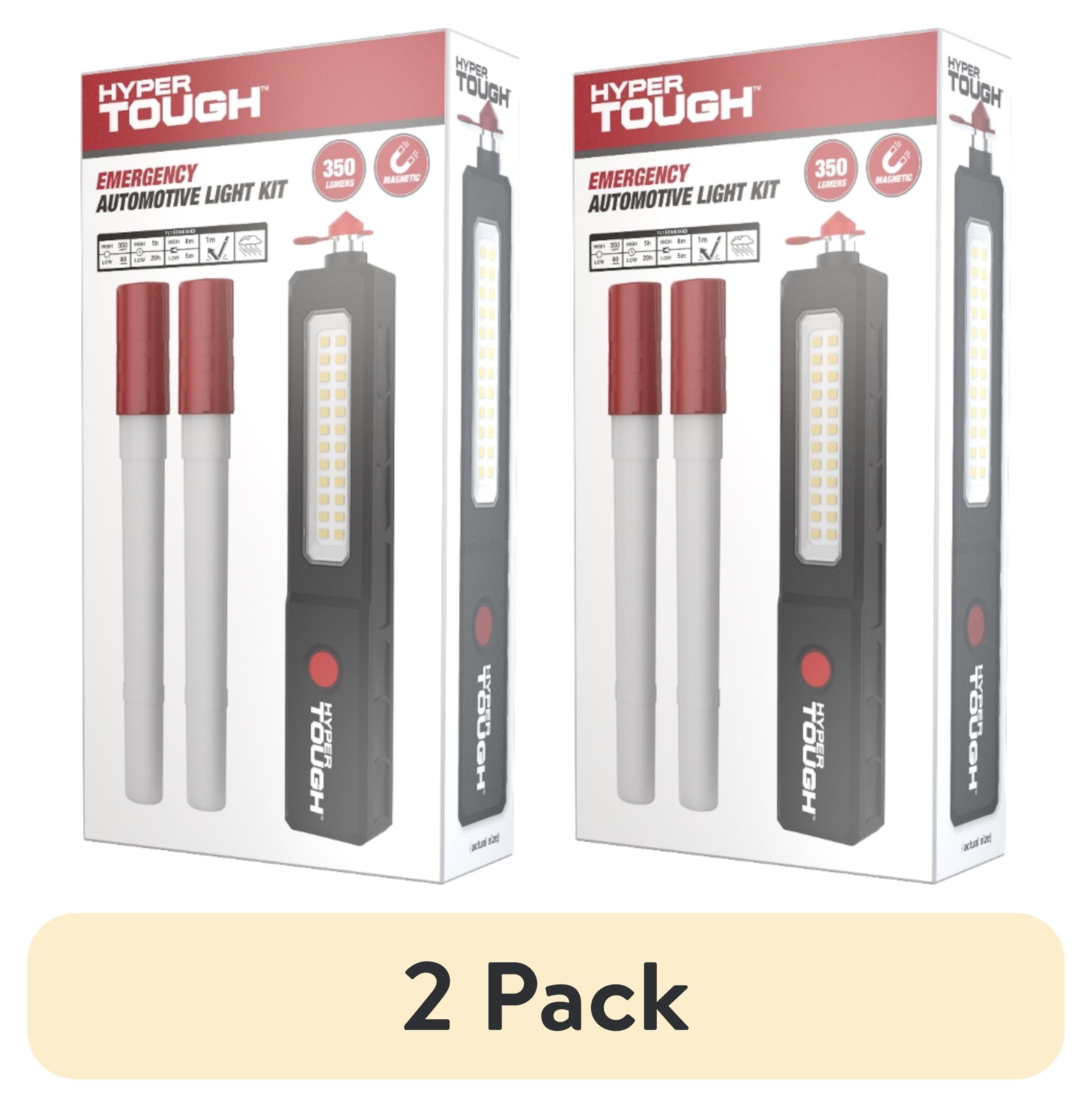 (2 pack) Hyper Tough 350 Lumen Brightness LED Emergency Automotive Light Kit