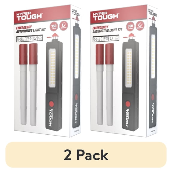 (2 pack) Hyper Tough 350 Lumen Brightness LED Emergency Automotive Light Kit