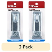 (2 pack) Hyper Tough 4.5 in. Staple Safety Hasp, Zinc Plated