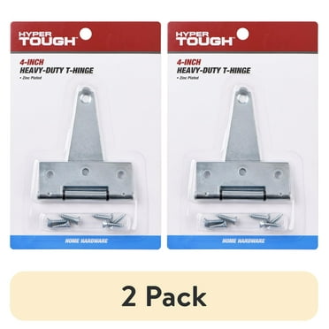 (2 pack) Hyper Tough 4 in. Heavy Duty Tee Hinge, Zinc Plated, 1 Piece