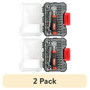 (2 pack) Hyper Tough 40-Piece Socket and Bit Set in Click Fit Case