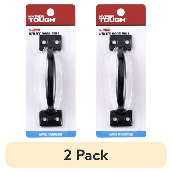 (2 pack) Hyper Tough 5 in. Utility Door Pull, Black Finish