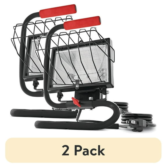 (2 pack) Hyper Tough 500W Halogen Light 4500LM