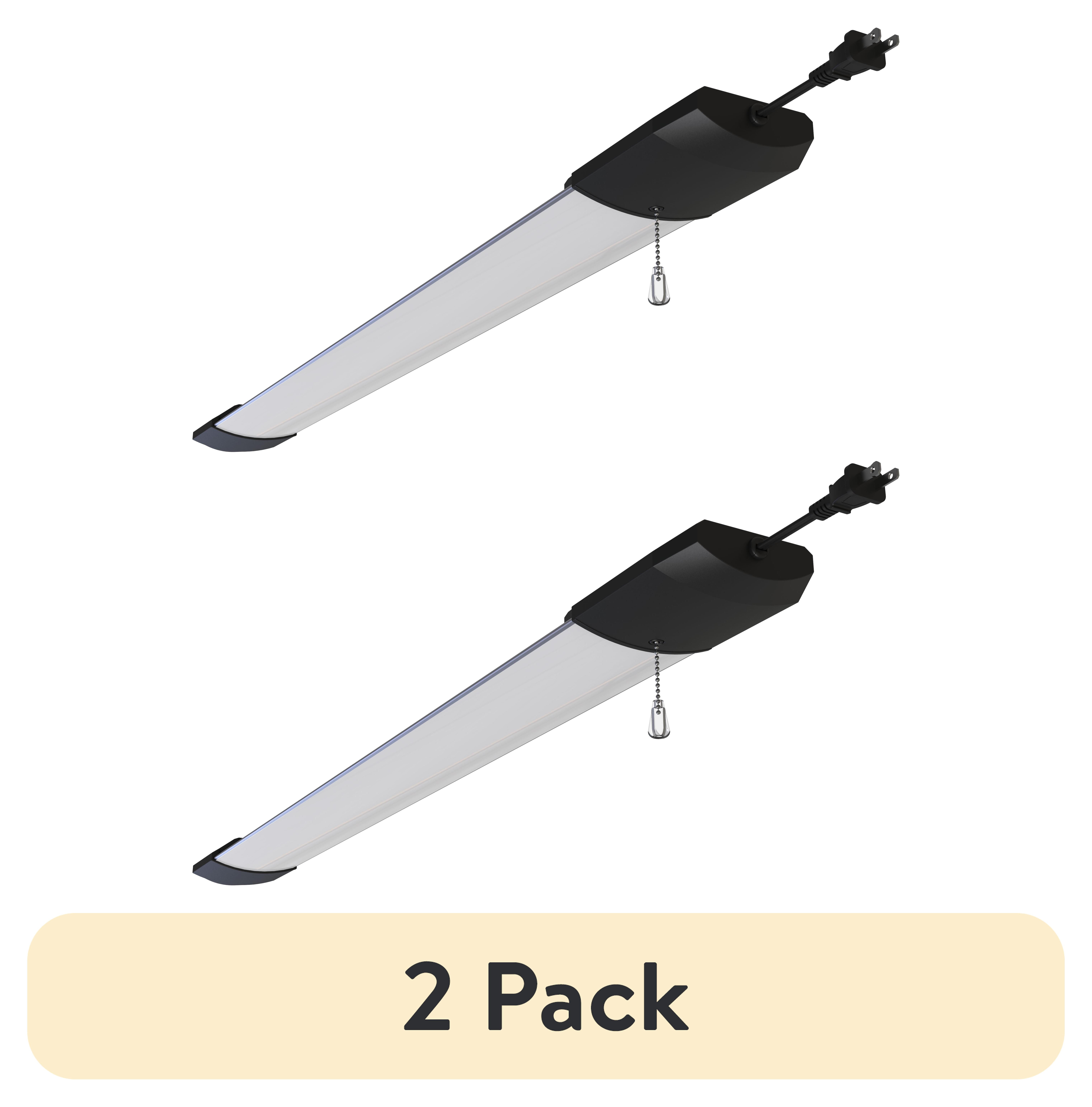 (2 pack) Hyper Tough 5500 Lumen 4ft Linkable LED Shop Light