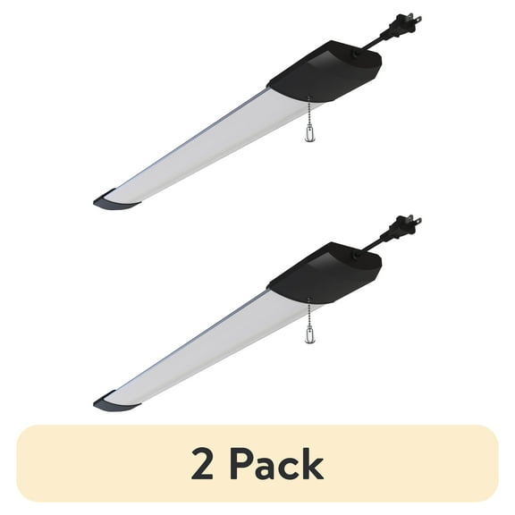 (2 pack) Hyper Tough 5500 Lumen 4ft Linkable LED Shop Light