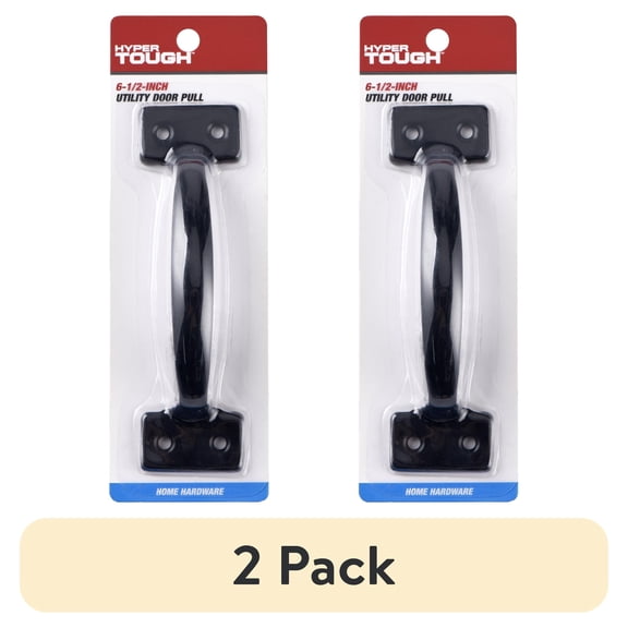(2 pack) 6-1/2 in. Utility Door Pull, Black