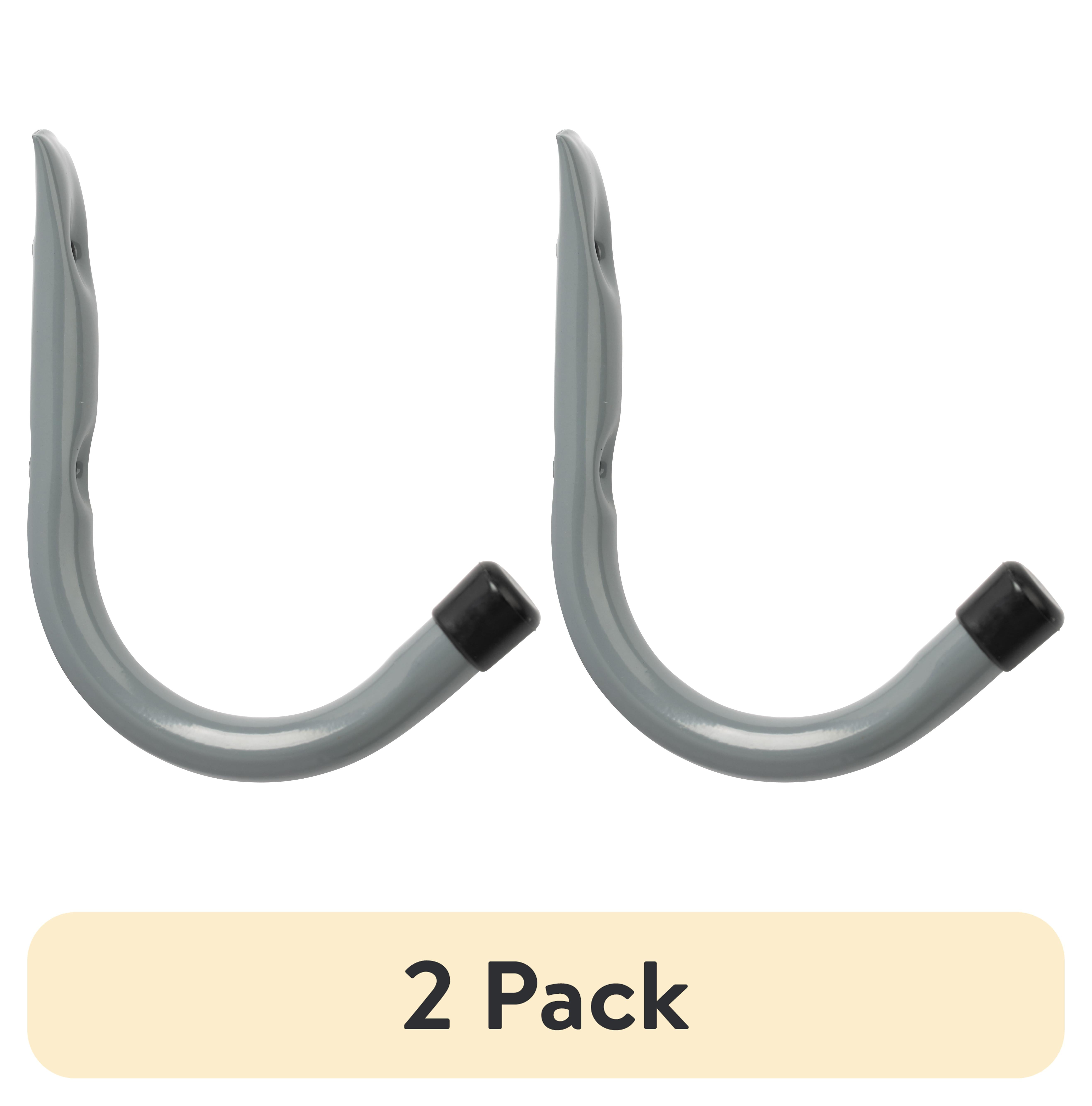 (2 pack) Hyper Tough 6 in. Wall Mounted Garage Utility J Hook, Gray