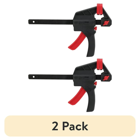 (2 pack) Hyper Tough 6-inch Trigger Ratcheting Bar Clamp and Spreader, Nylon