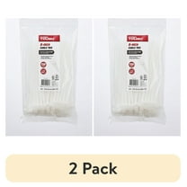 (2 pack) Hyper Tough 8inch Cable Tie Natural 250Pcs