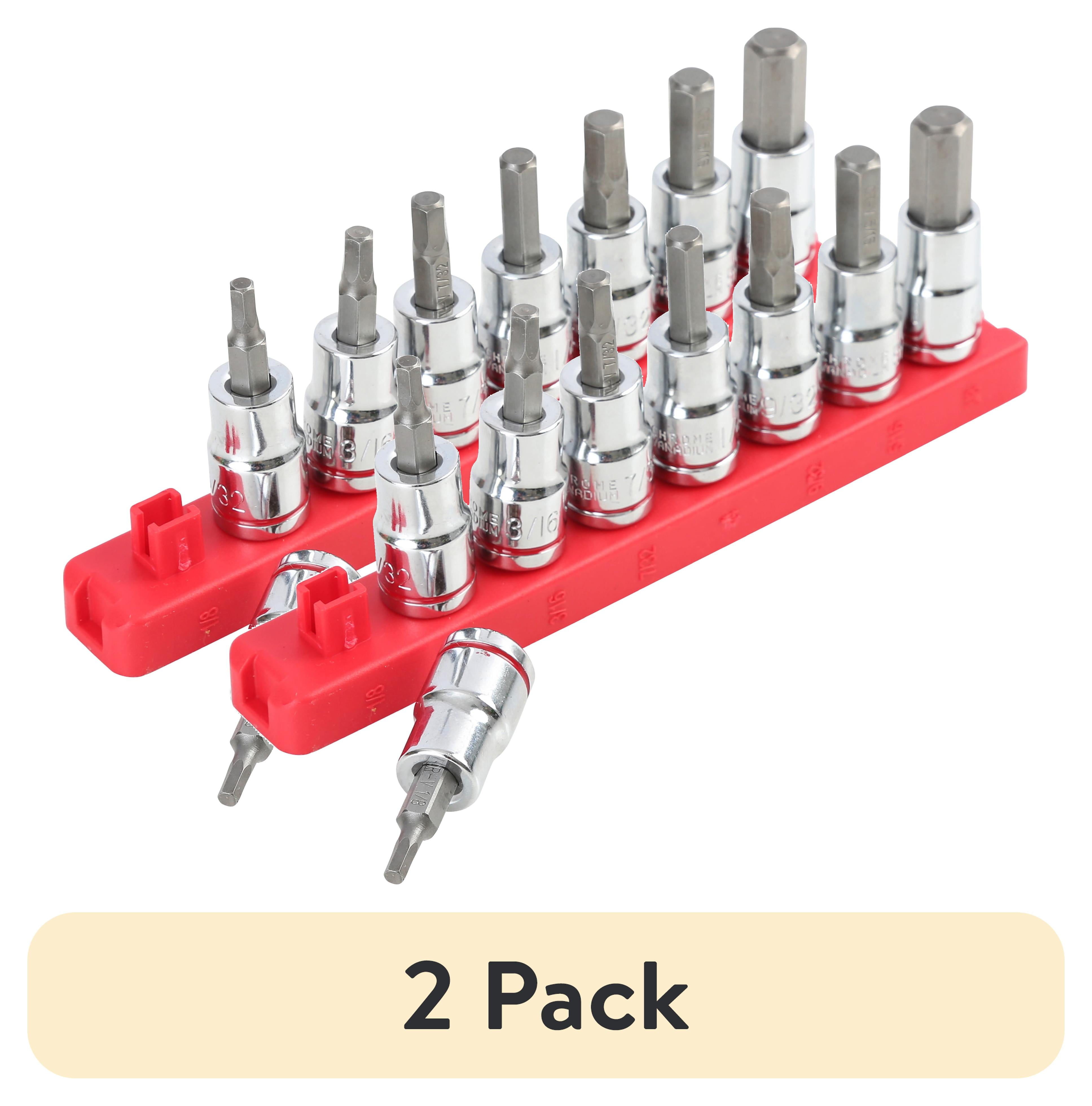 SAセット Hyper Tough 9-Piece 3/8 in Drive SAE Hex Socket Set, Chrome