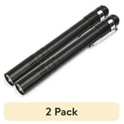 (2 pack) Hyper Tough 25-Lumen Black Penlight with Durable Aluminum Design