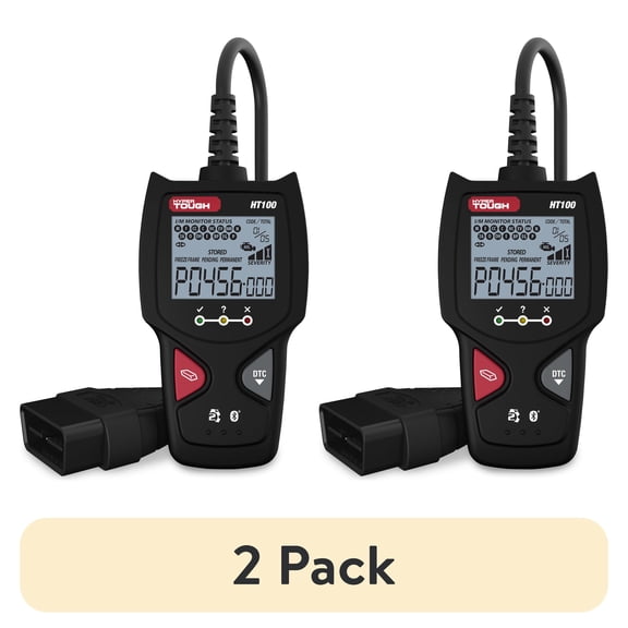 (2 pack) Hyper Tough HT100 Automotive Code Reader for 1996 & Newer OBD2 Vehicles