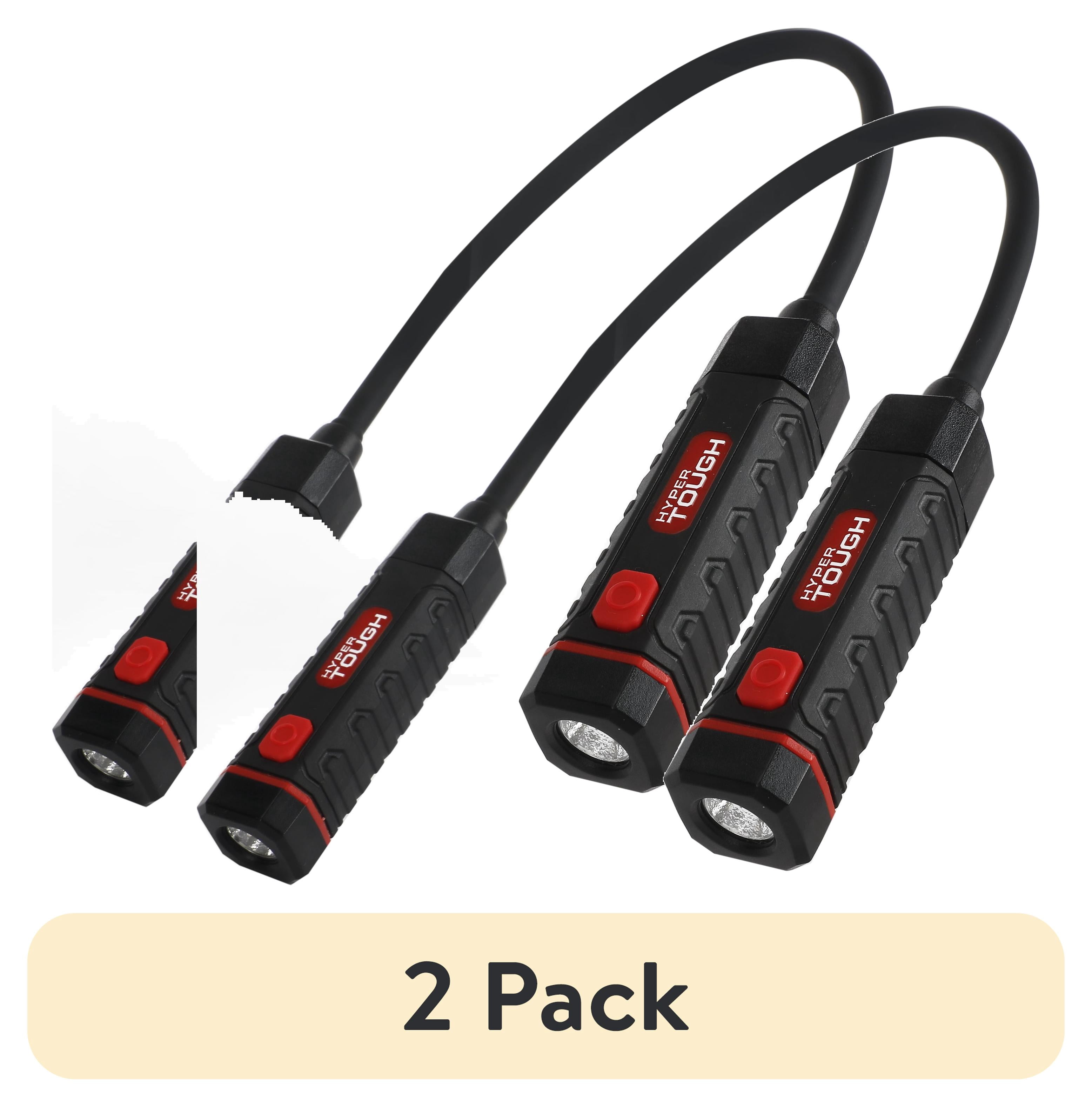 (2 pack) Hyper Tough Handsfree Portable Flex LED Work Light, 160-Lumen, Battery Powered