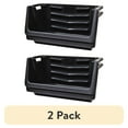 thumbnail image 1 of (2 pack) Hyper Tough Heavy Duty Nesting Plastic Stack Bin, Black, 1 of 13