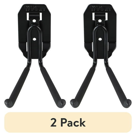 (2 pack) Hyper Tough Hyper Stack Heavy Duty Steel Long Utility Hook, Black