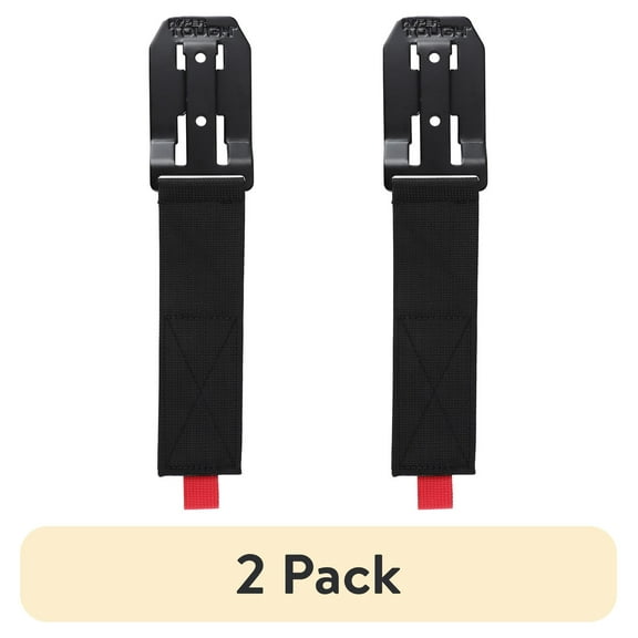 (2 pack) Hyper Tough Hyper Stack Velcro Strap Wall Storage Accessory, 50lb Capacity, Black