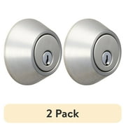 2 pack Hyper Tough Keyed Entry Double Cylinder Deadbolt Lock, Stainless Steel Finish