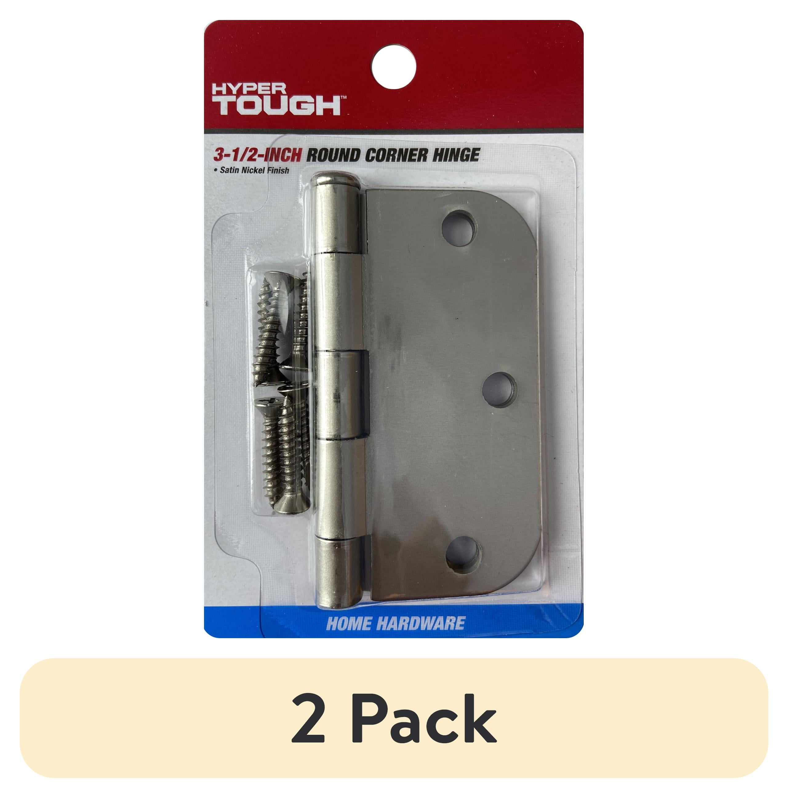 A♡Ｒ Hyper Tough New Hardware 3-1/2 in. Round Corner Hinge, Steel