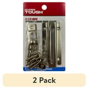 (2 pack) Hyper Tough New Steel Privacy Chain Door Guard,Satin Nickel Finish