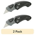 thumbnail image 1 of (2 pack) Hyper Tough Plastic Folding Utility Knife, Blade Included, Model 6713V, 1 of 15