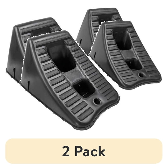 (2 pack) Hyper Tough Plastic Wheel Chock 2Pack