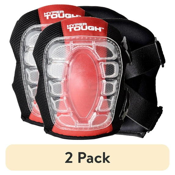 (2 pack) Hyper Tough Pressure Dispersing Flat Terrain Workwear Foam Knee Pads 7.5 inches High