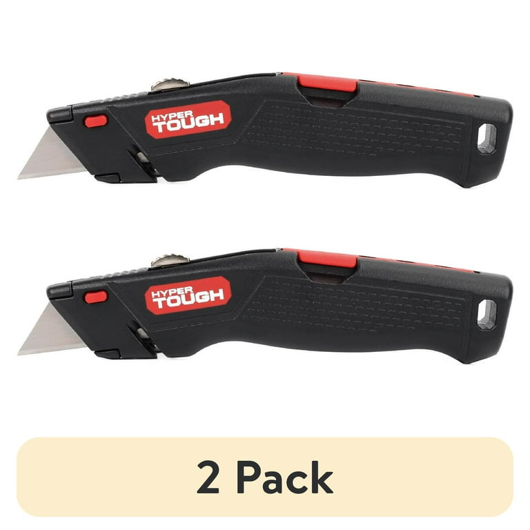 2 pack) Hyper Tough Quick-Change Retractable Utility Knife