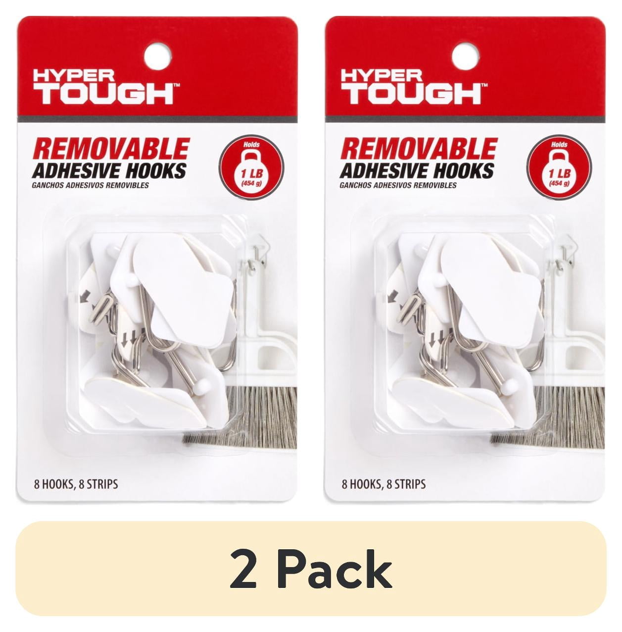 Moveable Hooks (2 pack) Hyper Tough Medium Removable Hinged Hooks, Oval Plastic Hooks ...